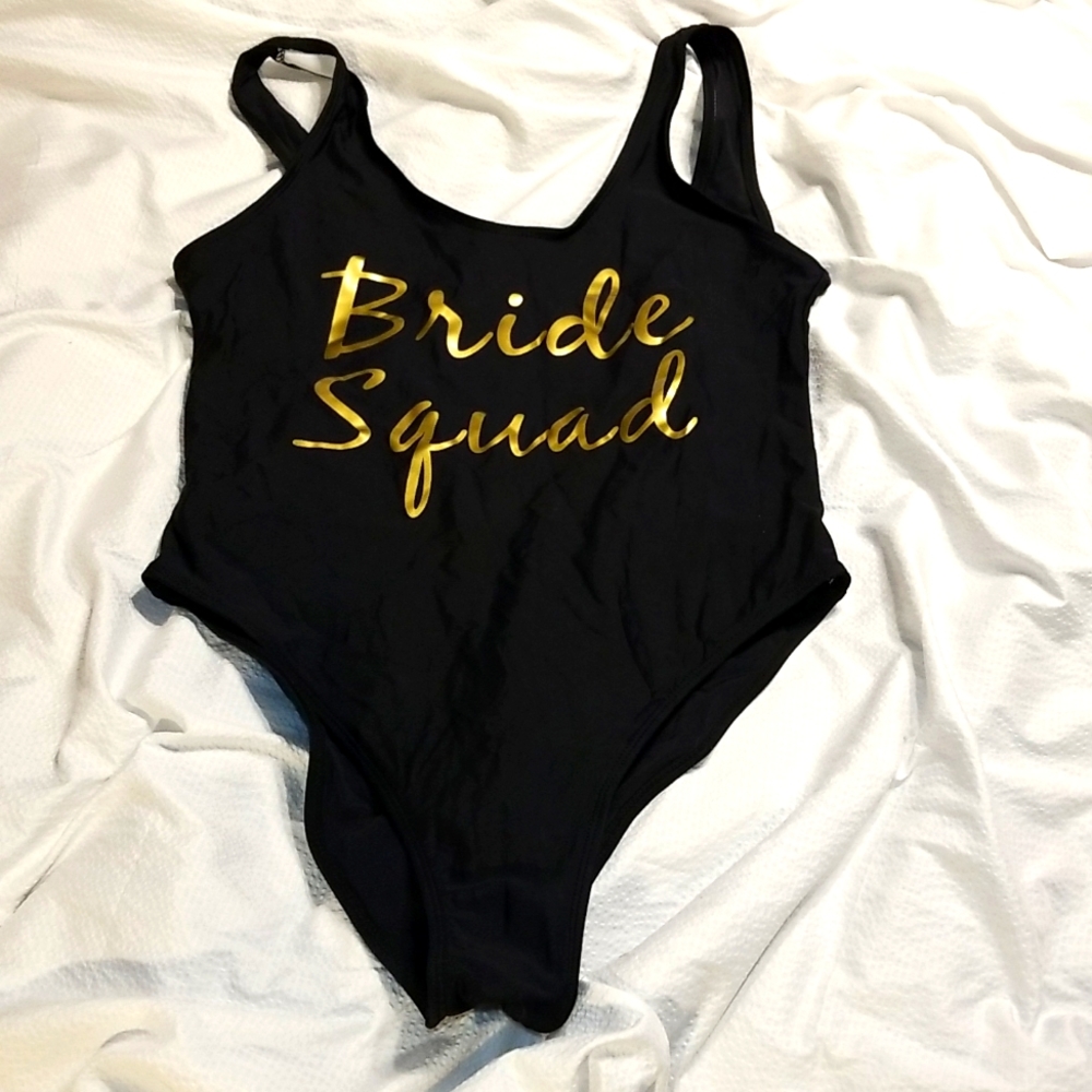 (3 for 30 sale) BRIDAL PARTY BRIDE SQUAD SEIMSUIT SIZE LARGE